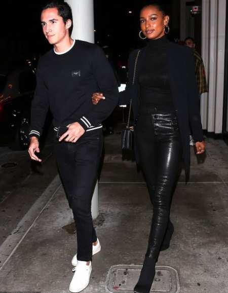 Jasmine Tookes with her spouse on a night out